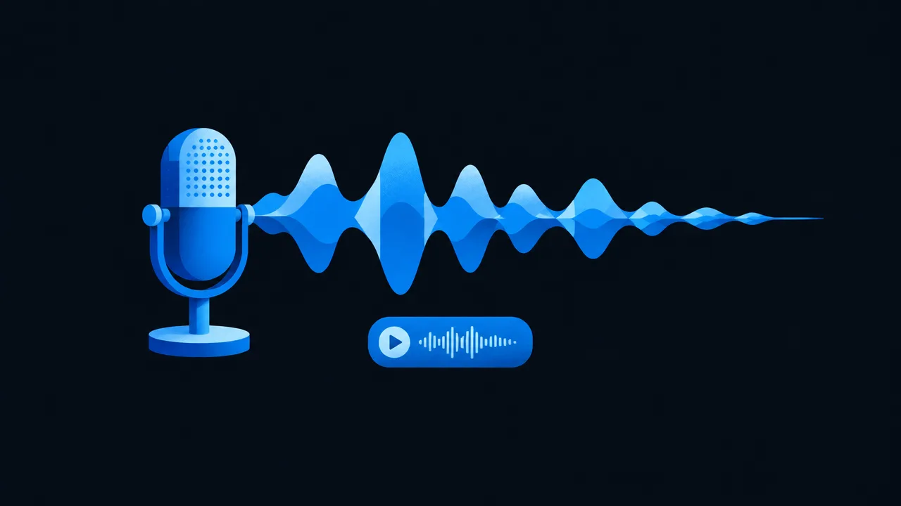 A voiceover recording becoming an audio file